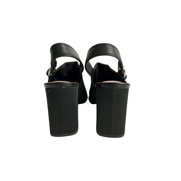 NYDJ Lyssa Slip On Slingback Open Toe Sandals Women's 9 Black - Picture 3 of 7